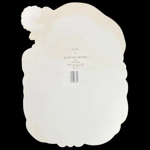 Vintage Hallmark  Christmas Santa Claus Die Cut Head 1977  Cardboard Wall Decors - Picture 5 of 8